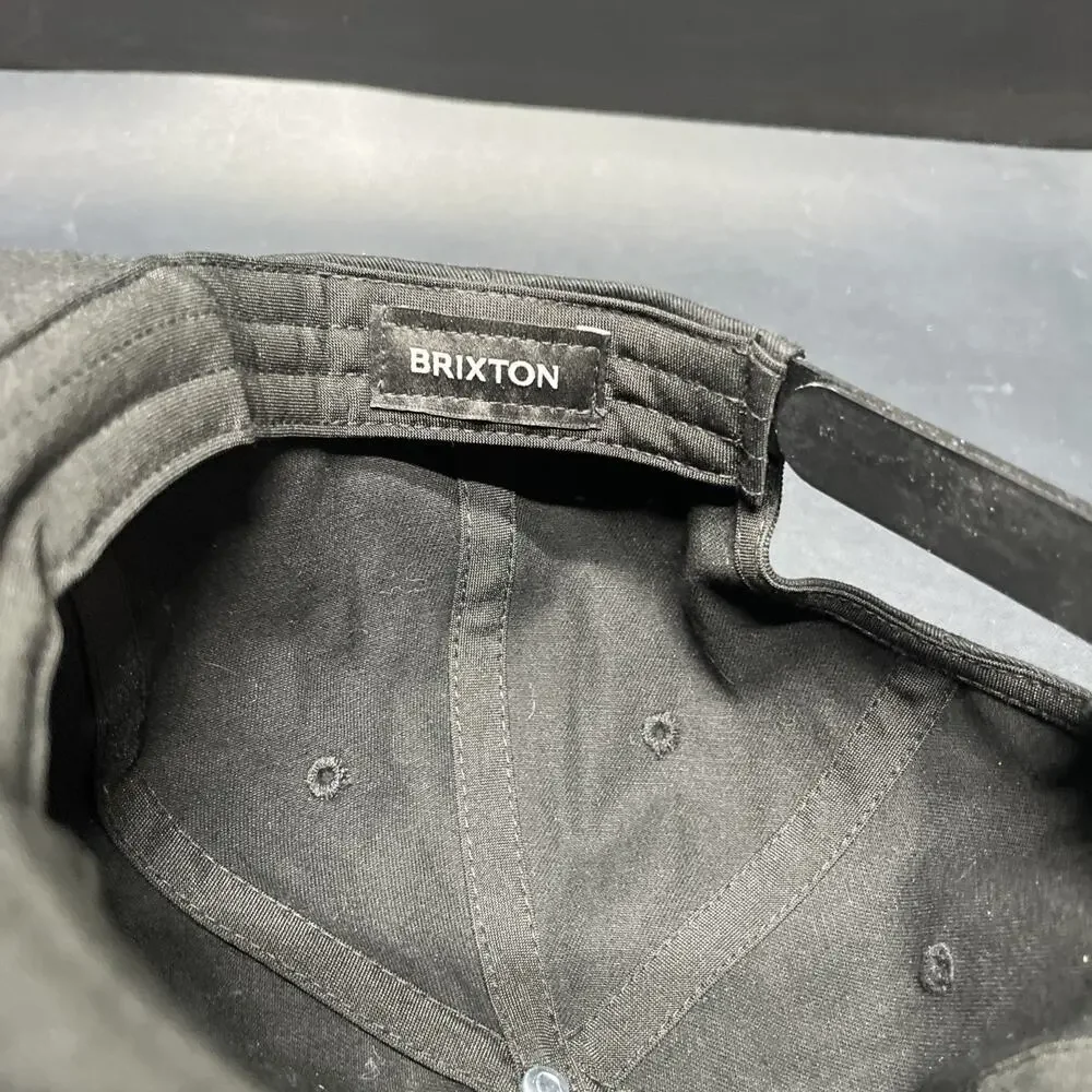 Brixton Manufacturing Company Black Workwear Baseball Hat With Patch Adjustable